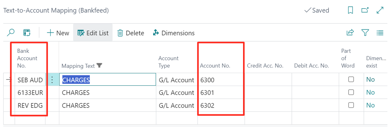 Text-to-Account Mapping | Bankfeed