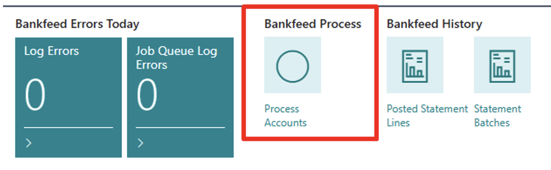 Process bank accounts | Bankfeed