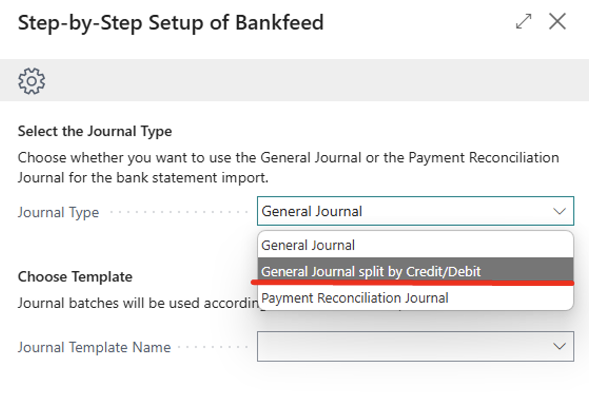 General Journal split by Credit/Debit | Bankfeed