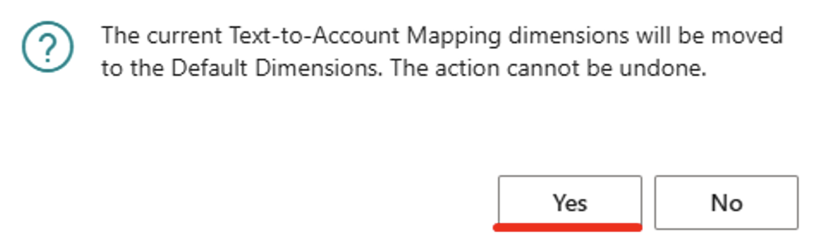 Text to account mapping dimensions | Bankfeed