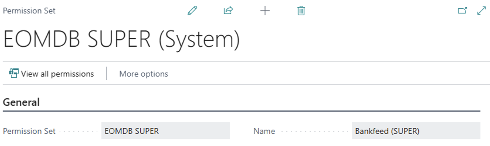 Bankfeed permission set 