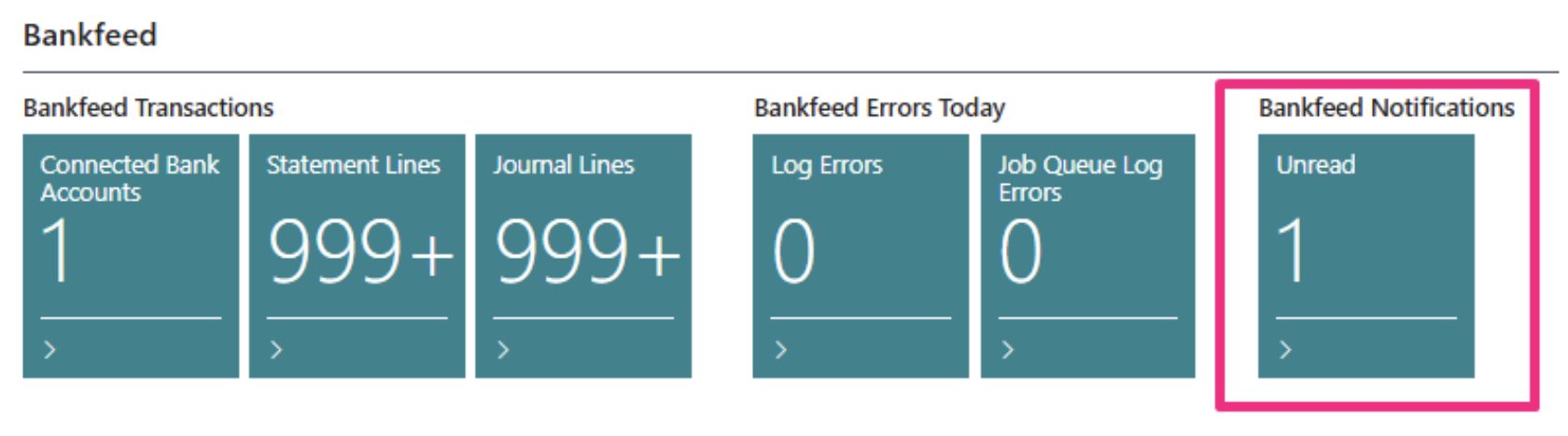 Bankfeed notifications