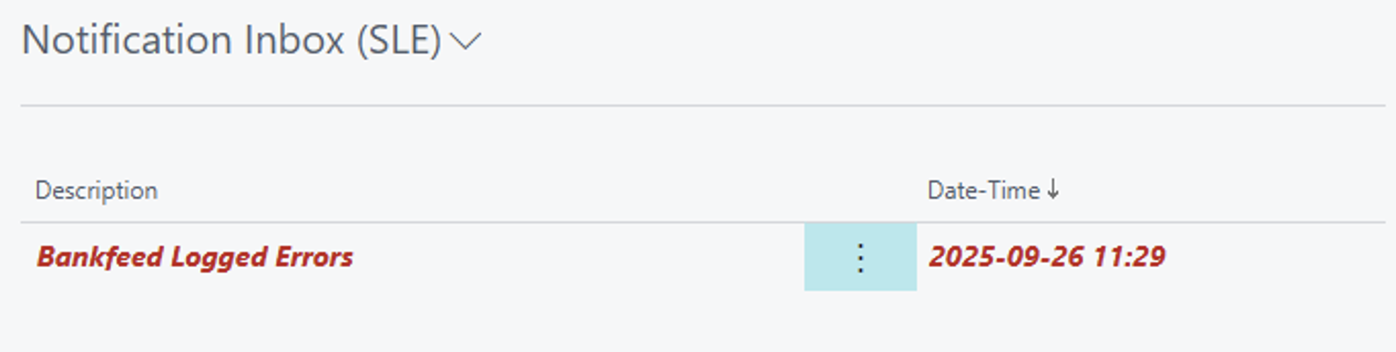 Notification Inbox | Bankfeed