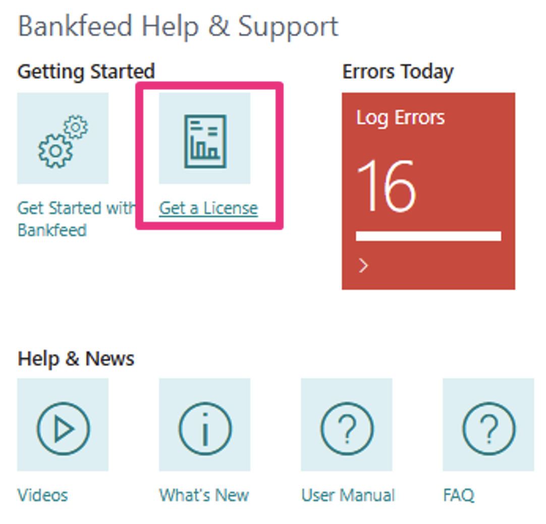 Get a license | Bankfeed