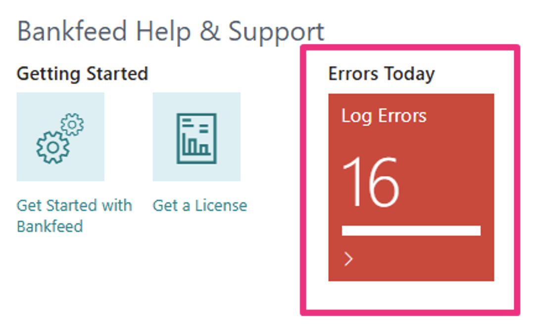Errors today Bankfeed