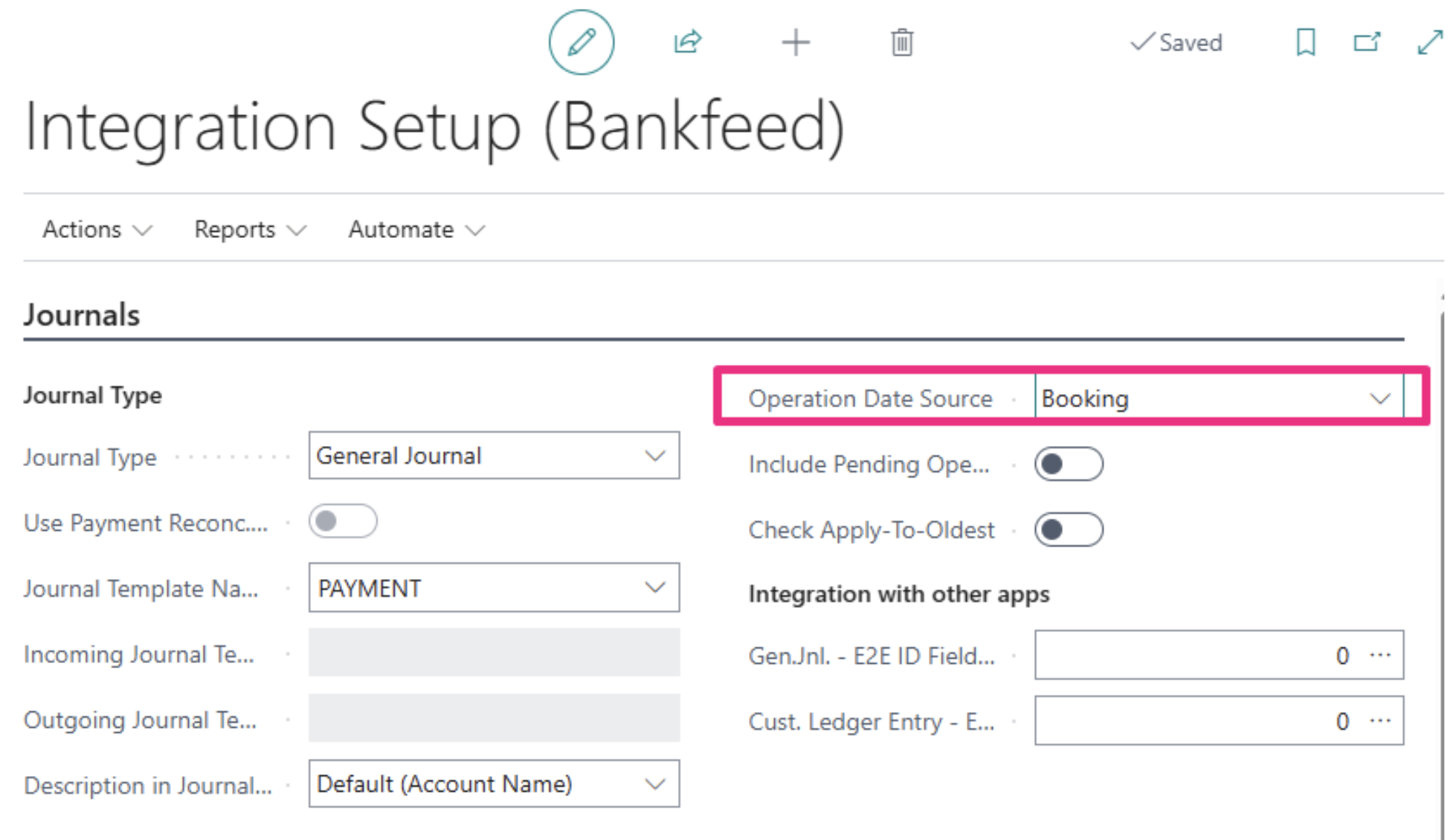 Value date or booking date | Bankfeed